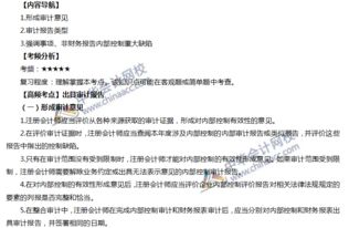 2019年注會 審計(jì) 高頻考點(diǎn) 出具審計(jì)報(bào)告